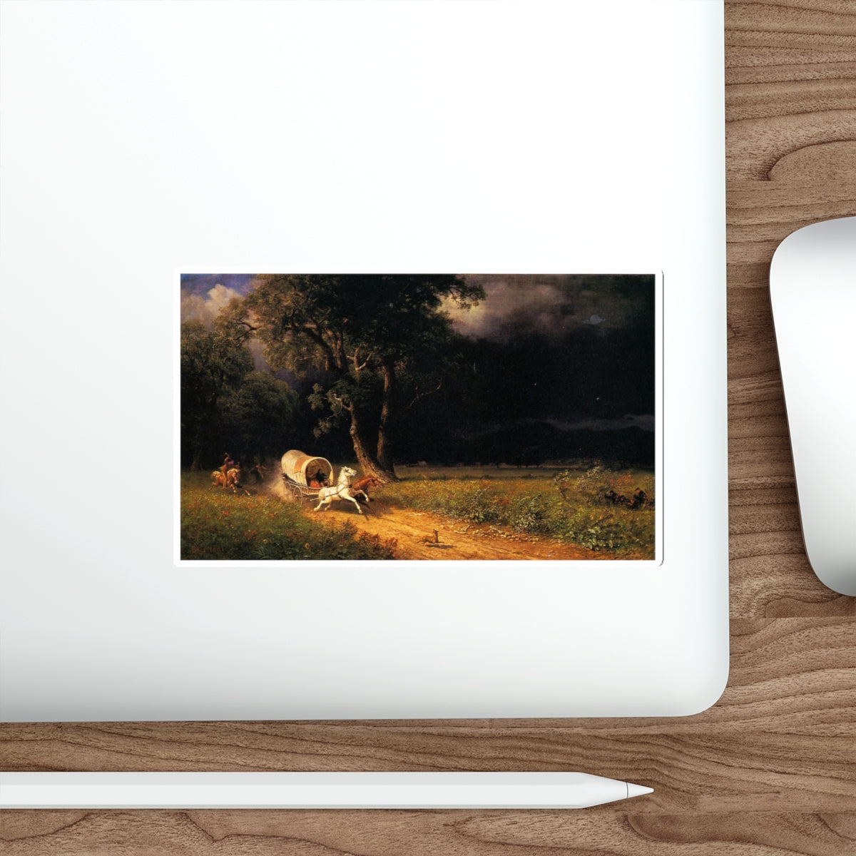 BIERSTADT, Albert - The Ambush (Artwork) STICKER Vinyl Die-Cut Decal-The Sticker Space