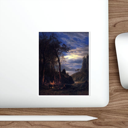 BIERSTADT, Albert - The Campfire (Artwork) STICKER Vinyl Die-Cut Decal-The Sticker Space