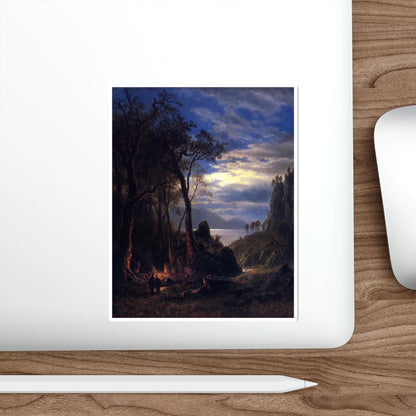 BIERSTADT, Albert - The Campfire (Artwork) STICKER Vinyl Die-Cut Decal-The Sticker Space