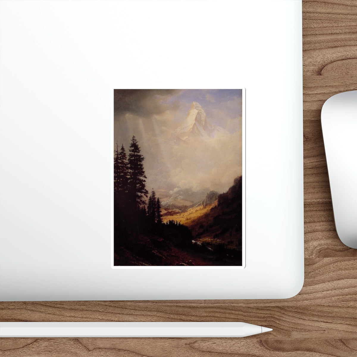 BIERSTADT, Albert - The Matterhorn (Artwork) STICKER Vinyl Die-Cut Decal-The Sticker Space