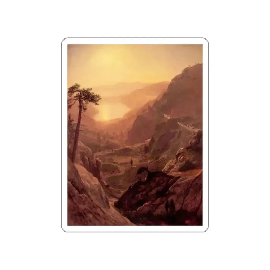 BIERSTADT, Albert - View of Donner Lake (Artwork) STICKER Vinyl Die-Cut Decal White Die-Cut 2 Inch - The Sticker Space