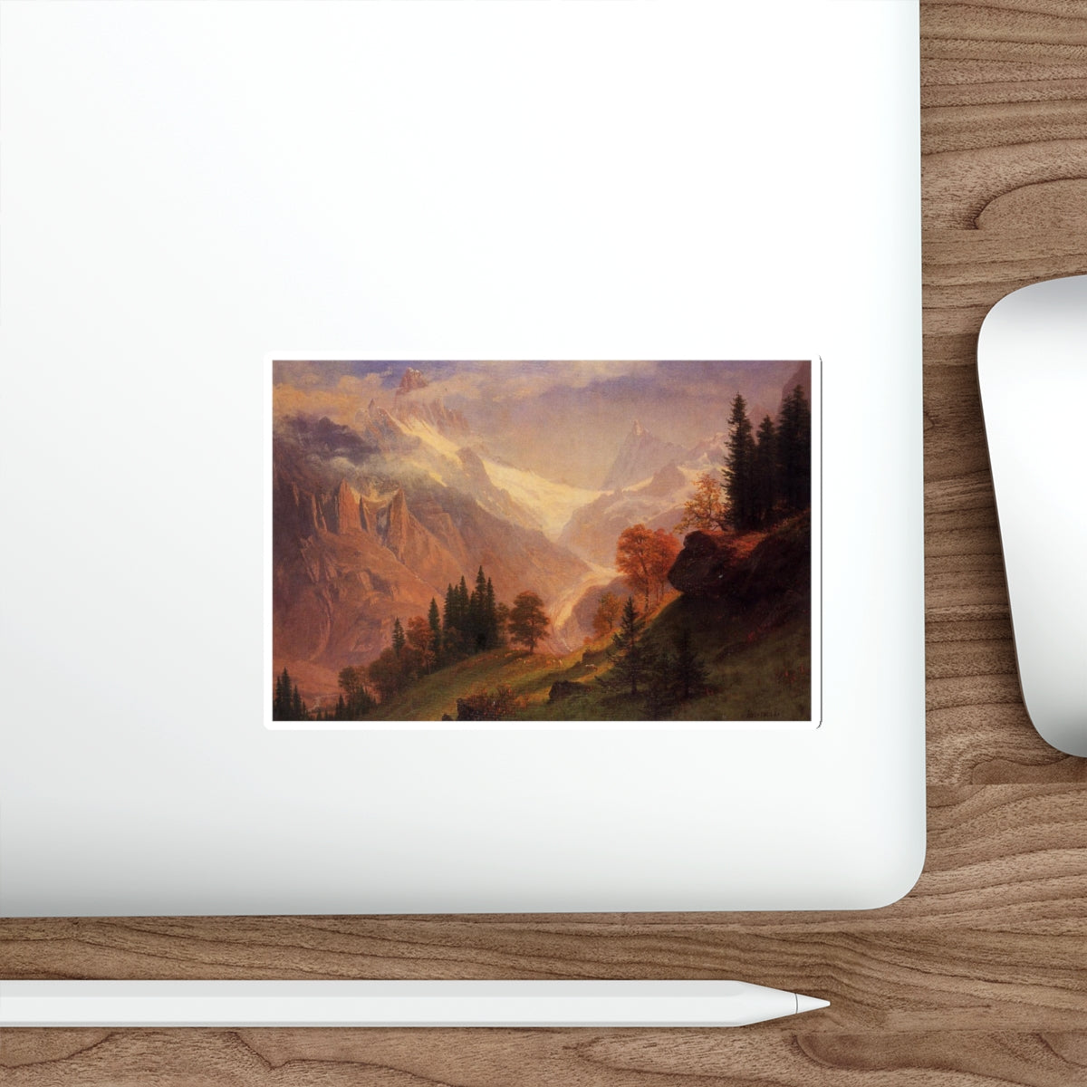 BIERSTADT, Albert - View of the Grunewald (Artwork) STICKER Vinyl Die-Cut Decal-The Sticker Space