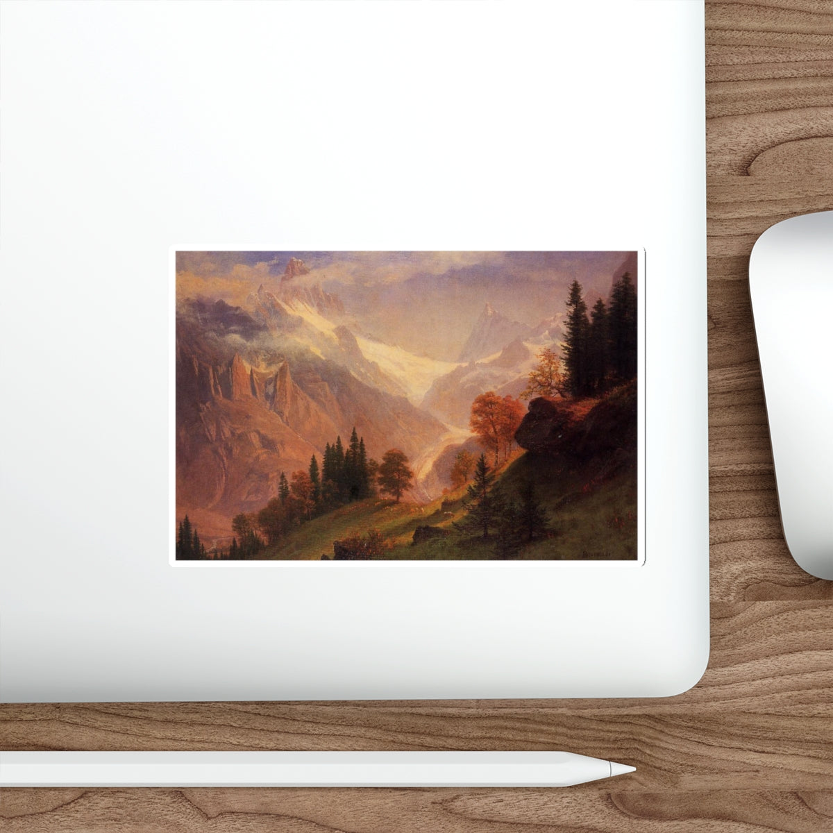 BIERSTADT, Albert - View of the Grunewald (Artwork) STICKER Vinyl Die-Cut Decal-The Sticker Space