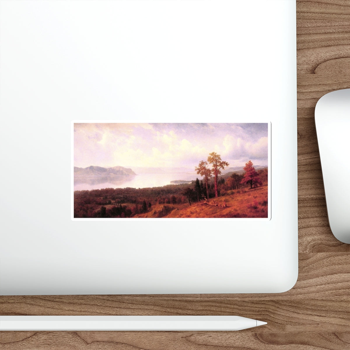 BIERSTADT, Albert - View of the Hudson (Artwork) STICKER Vinyl Die-Cut Decal-The Sticker Space