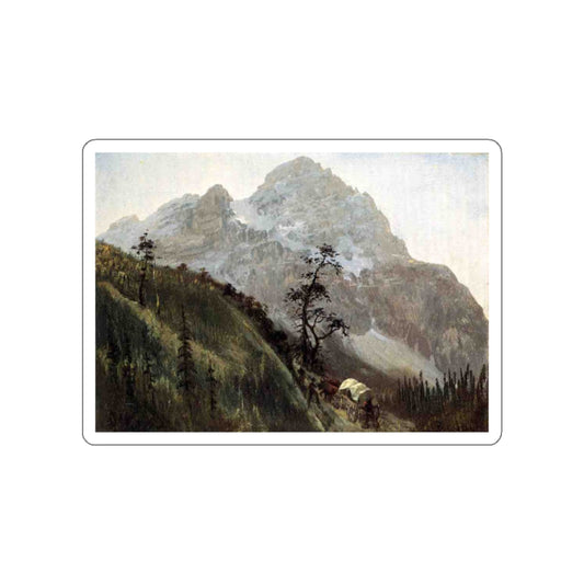 BIERSTADT, Albert - Western Trail the Rockies (Artwork) STICKER Vinyl Die-Cut Decal-White-The Sticker Space