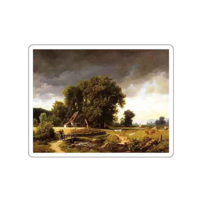 BIERSTADT, Albert - Westphalian Landscape (Artwork) STICKER Vinyl Die-Cut Decal White Die-Cut 2 Inch - The Sticker Space