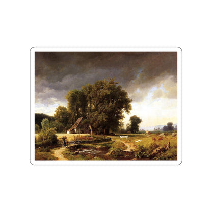 BIERSTADT, Albert - Westphalian Landscape (Artwork) STICKER Vinyl Die-Cut Decal-White-The Sticker Space