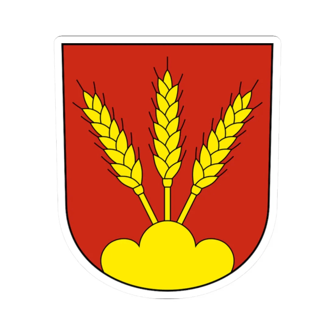 Biezwil-blazon (Switzerland) (Coat of Arms) STICKER Vinyl Kiss-Cut Decal 2 Inch White - The Sticker Space