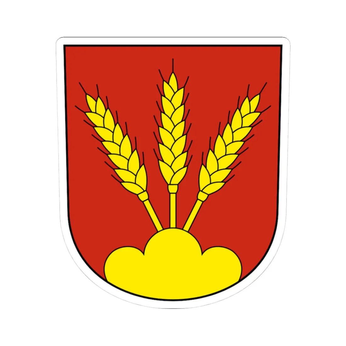 Biezwil-blazon (Switzerland) (Coat of Arms) STICKER Vinyl Kiss-Cut Decal 3 Inch White - The Sticker Space