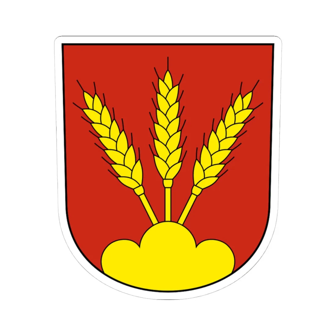 Biezwil-blazon (Switzerland) (Coat of Arms) STICKER Vinyl Kiss-Cut Decal 4 Inch White - The Sticker Space