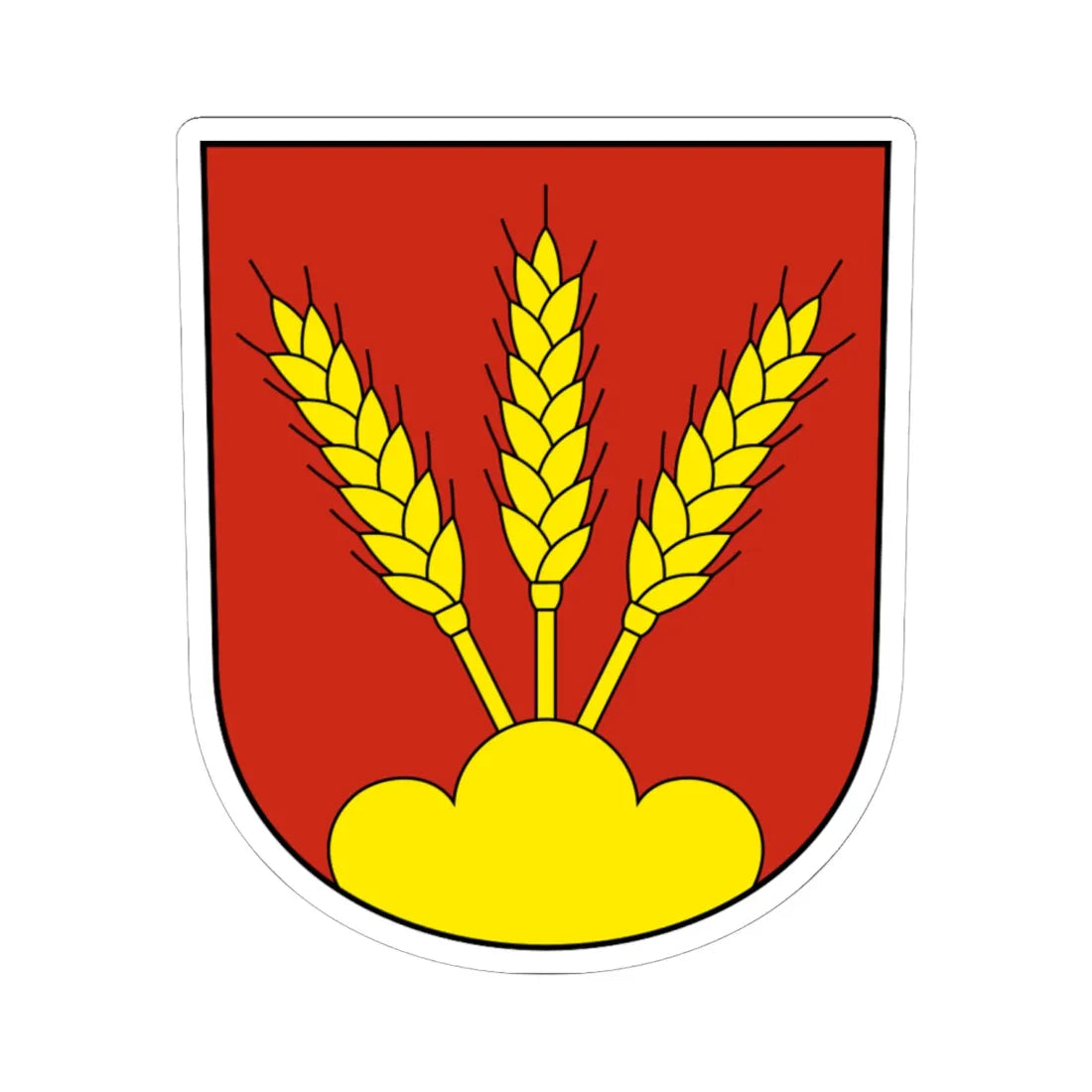 Biezwil-blazon (Switzerland) (Coat of Arms) STICKER Vinyl Kiss-Cut Decal 6 Inch White - The Sticker Space