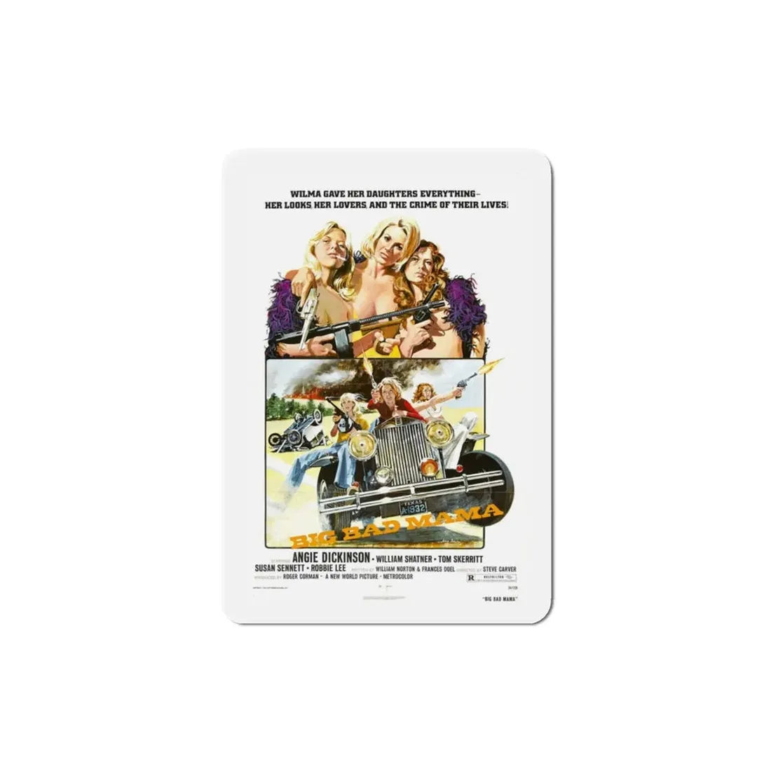 Big Bad Mama 1974 Movie Poster Refrigerator Magnet - The Sticker Space