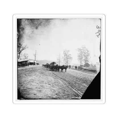 Big Black River Station, Miss. Wagons and Sheds (U.S. Civil War) STICKER Vinyl Kiss-Cut Decal 4 Inch White - The Sticker Space