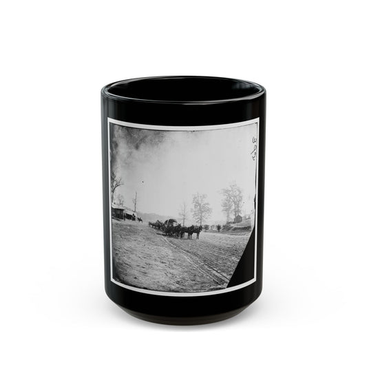 Big Black River Station, Miss. Wagons And Sheds (U.S. Civil War) Black Coffee Mug