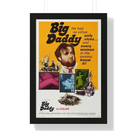 BIG DADDY 1969 - Framed Movie Poster 16″ x 24″ Black - The Sticker Space