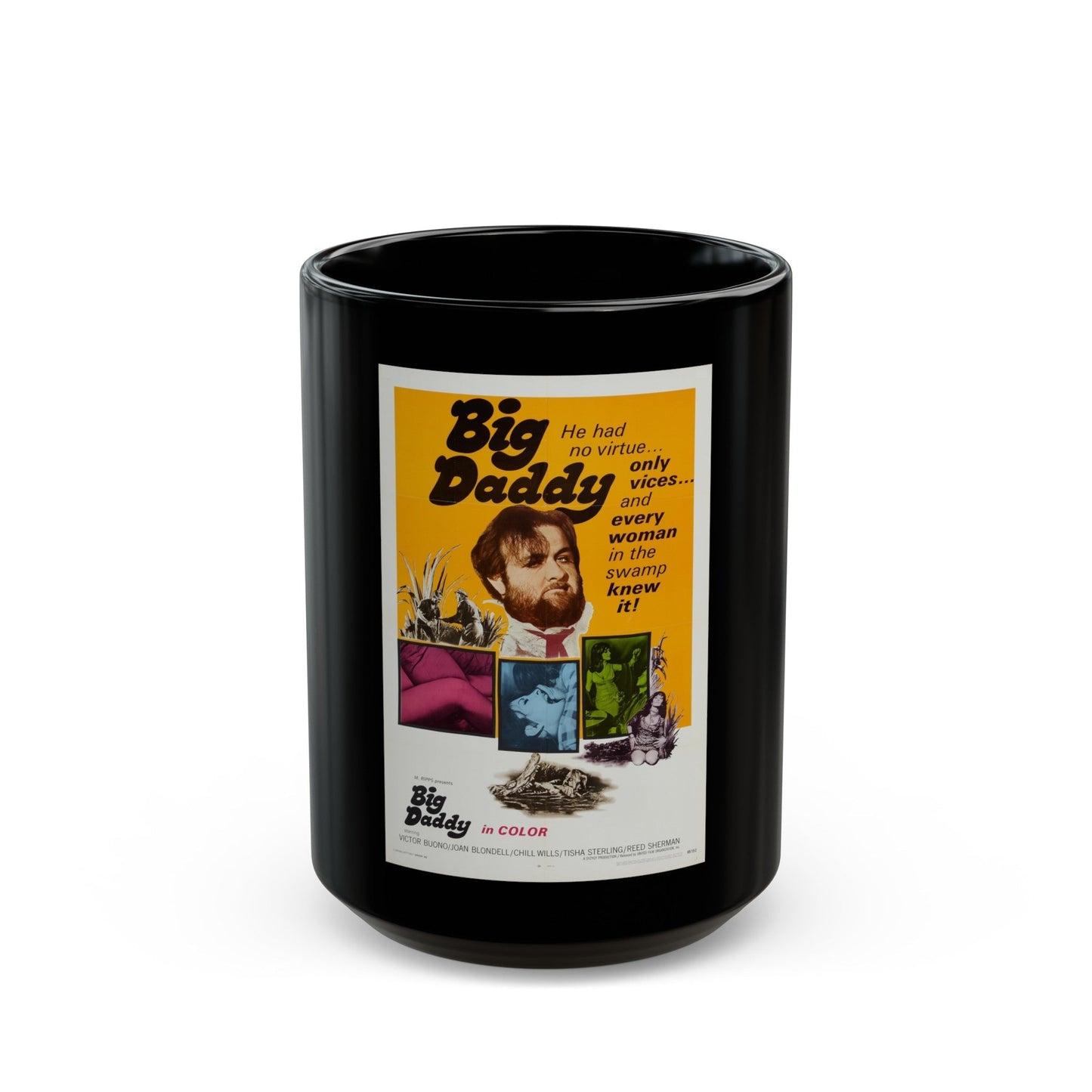 BIG DADDY 1969 Movie Poster - Black Coffee Mug-15oz-The Sticker Space