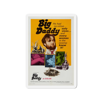 BIG DADDY 1969 Movie Poster - Die-Cut Magnet-3" x 3"-The Sticker Space