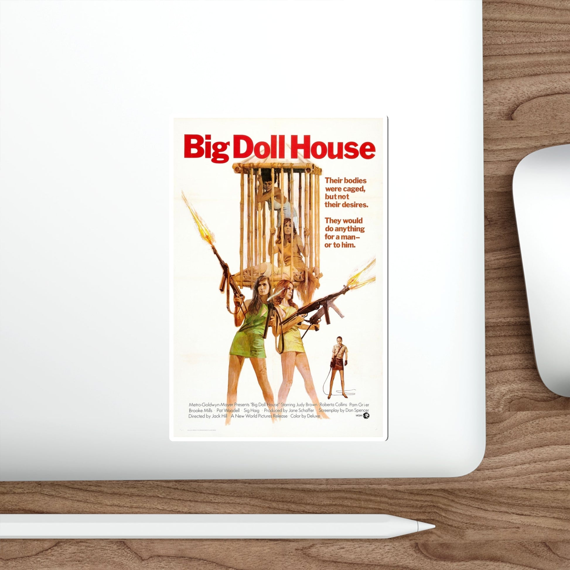 BIG DOLL HOUSE 1971 Movie Poster STICKER Vinyl Die-Cut Decal-The Sticker Space