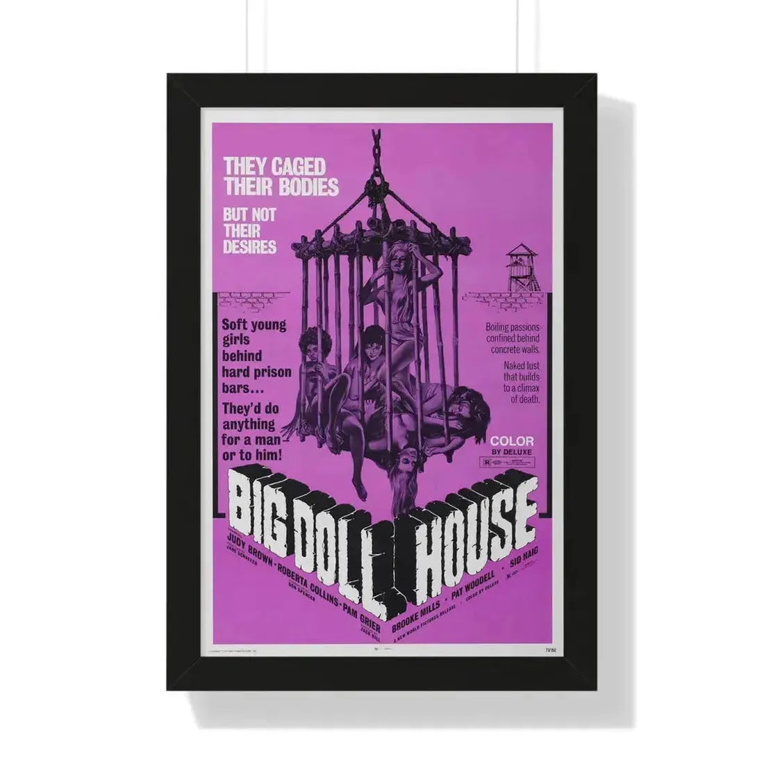 BIG DOLL HOUSE (2) 1971 - Framed Movie Poster 16″ x 24″ Black - The Sticker Space