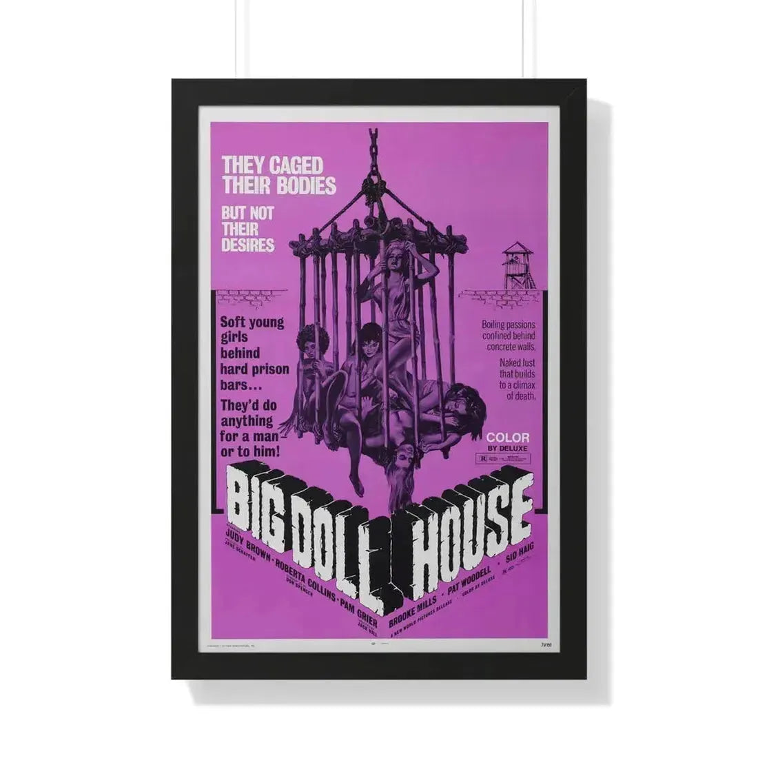 BIG DOLL HOUSE (2) 1971 - Framed Movie Poster 20" x 30" Black - The Sticker Space