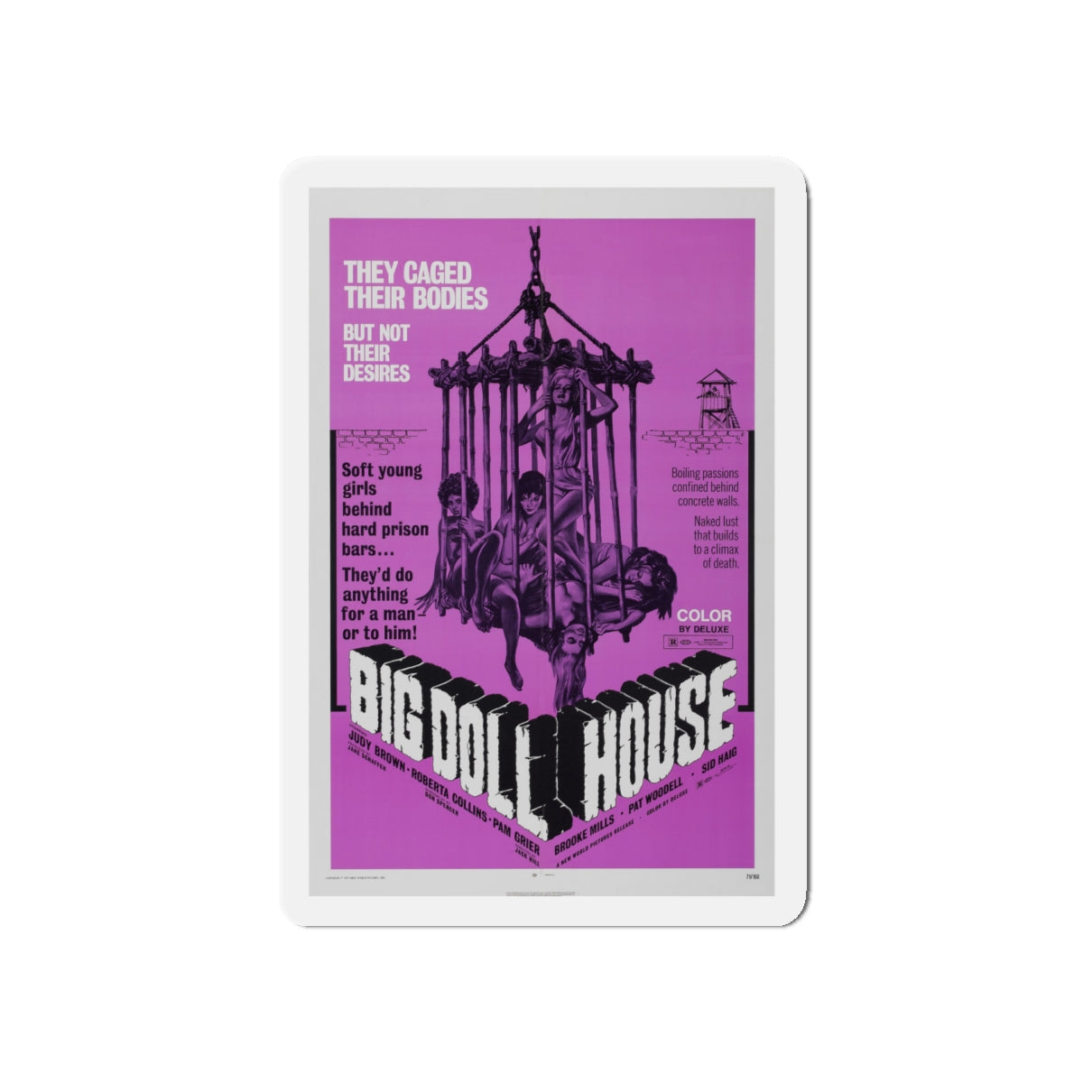 BIG DOLL HOUSE (2) 1971 Movie Poster - Die-Cut Magnet-5" x 5"-The Sticker Space