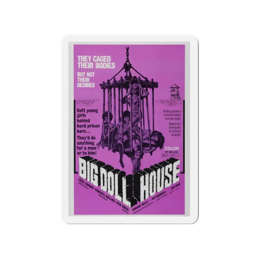 BIG DOLL HOUSE (2) 1971 Movie Poster - Refrigerator Magnet 2 Inch - The Sticker Space