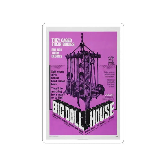 BIG DOLL HOUSE (2) 1971 Movie Poster STICKER Vinyl Die-Cut Decal 2 Inch - The Sticker Space