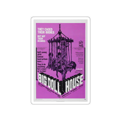 BIG DOLL HOUSE (2) 1971 Movie Poster STICKER Vinyl Die-Cut Decal-3 Inch-The Sticker Space