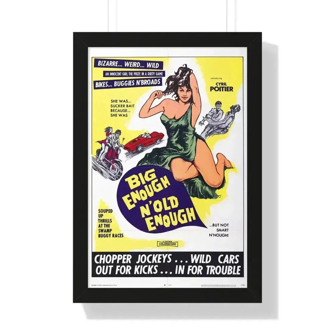 BIG ENOUGH 'N OLD ENOUGH 1968 - Framed Movie Poster 16″ x 24″ Black - The Sticker Space