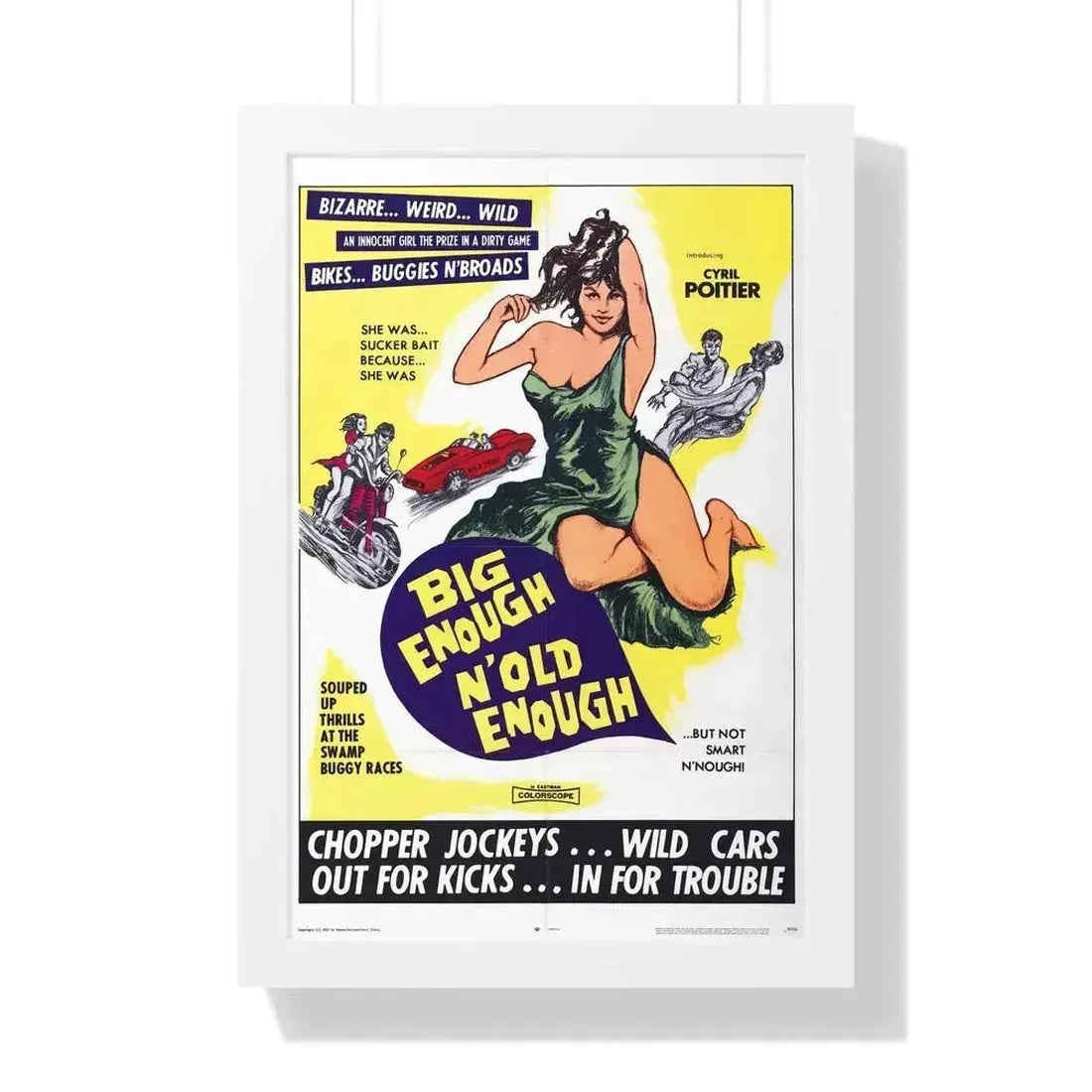 BIG ENOUGH 'N OLD ENOUGH 1968 - Framed Movie Poster 16″ x 24″ White - The Sticker Space