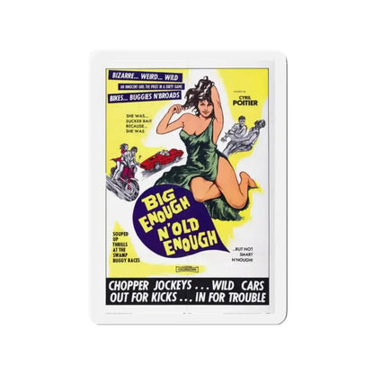 BIG ENOUGH 'N OLD ENOUGH 1968 Movie Poster - Refrigerator Magnet 2 Inch - The Sticker Space