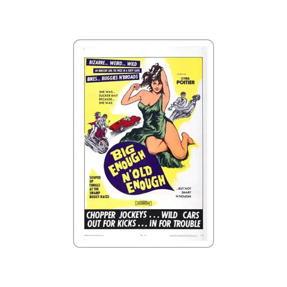 BIG ENOUGH 'N OLD ENOUGH 1968 Movie Poster STICKER Vinyl Die-Cut Decal - The Sticker Space