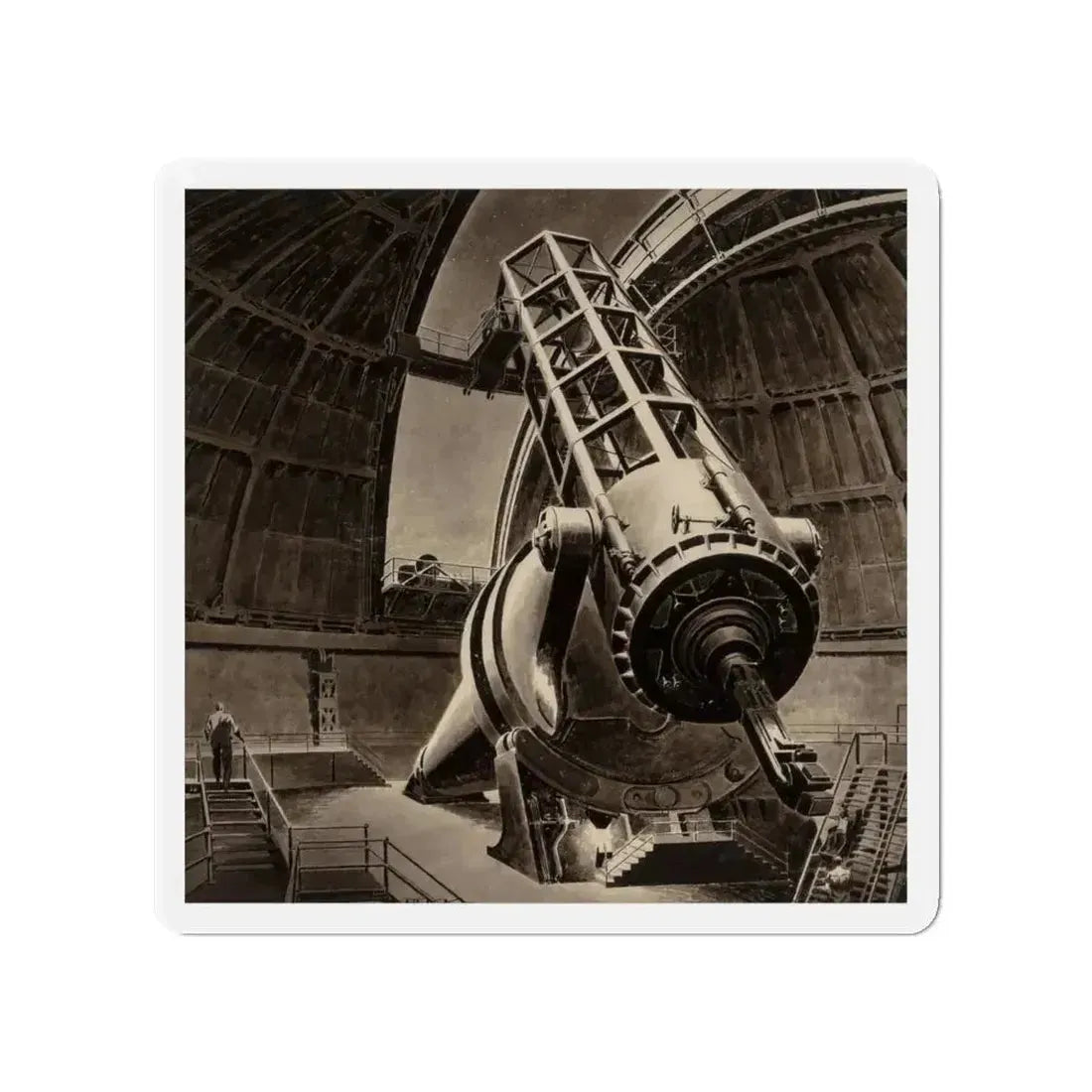 Big Eye, Original American Magazine interior illustration (Magazine Illustration) Refrigerator Magnet 4 Inch Die-Cut - The Sticker Space