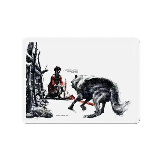 Big Foot, Cosmopolitan, August 1948 (Magazine Illustration) Refrigerator Magnet 2 Inch Die-Cut - The Sticker Space