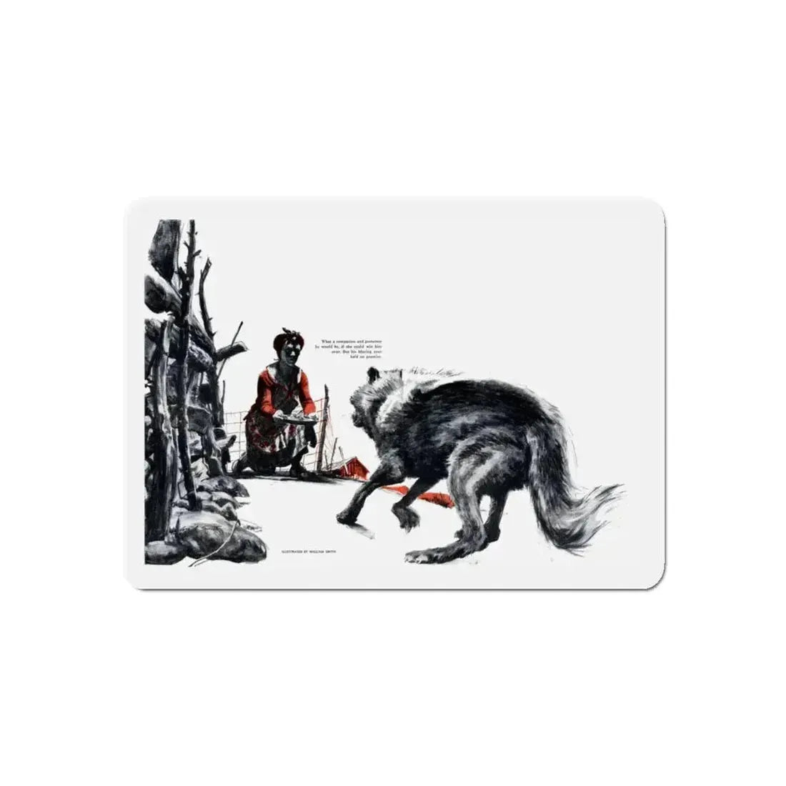 Big Foot, Cosmopolitan, August 1948 (Magazine Illustration) Refrigerator Magnet 4 Inch Die-Cut - The Sticker Space