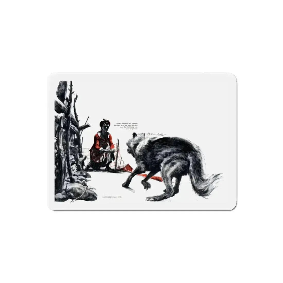 Big Foot, Cosmopolitan, August 1948 (Magazine Illustration) Refrigerator Magnet 6 Inch Die-Cut - The Sticker Space