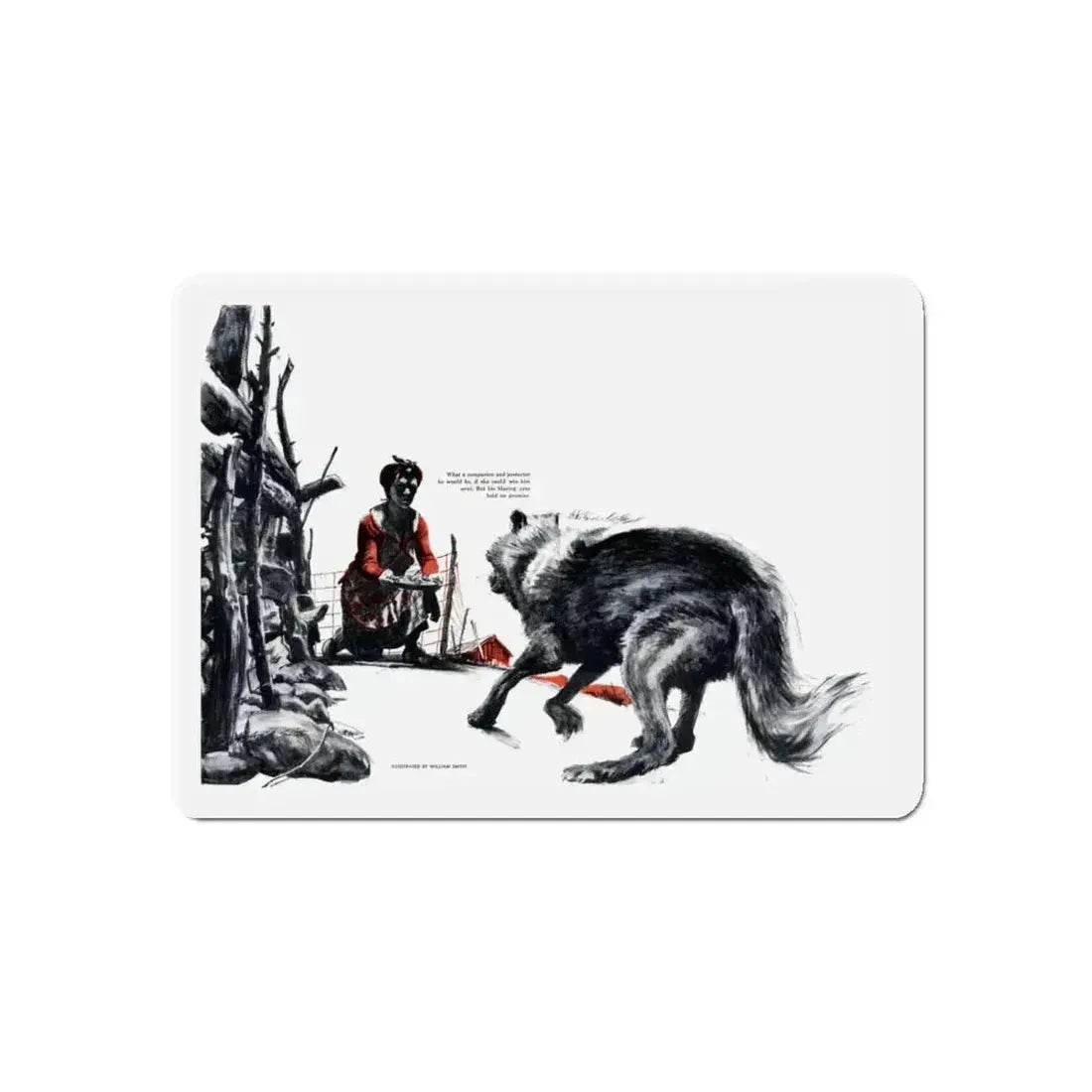 Big Foot, Cosmopolitan, August 1948 (Magazine Illustration) Refrigerator Magnet - The Sticker Space