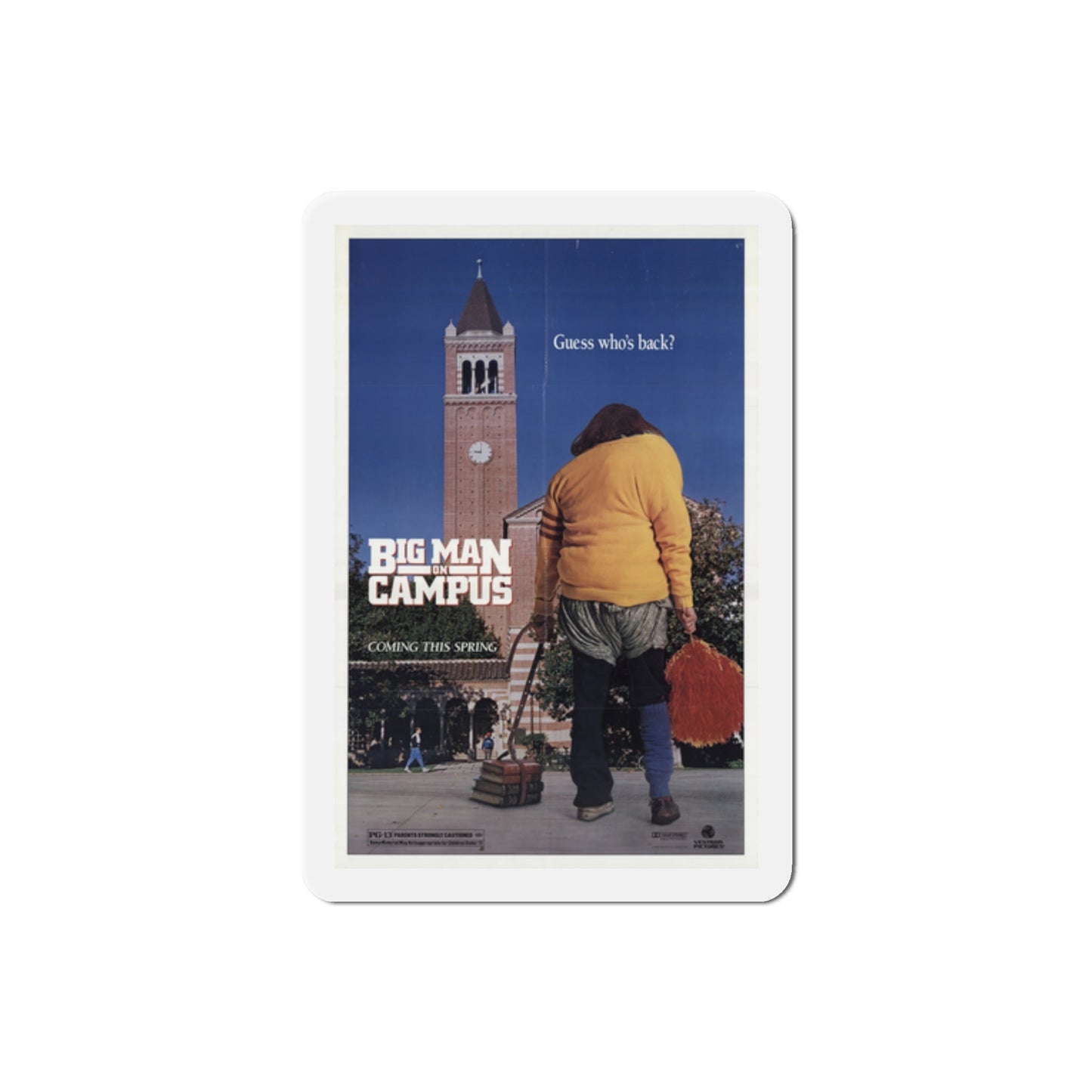 Big Man on Campus 1989 Movie Poster Die-Cut Magnet-2" x 2"-The Sticker Space