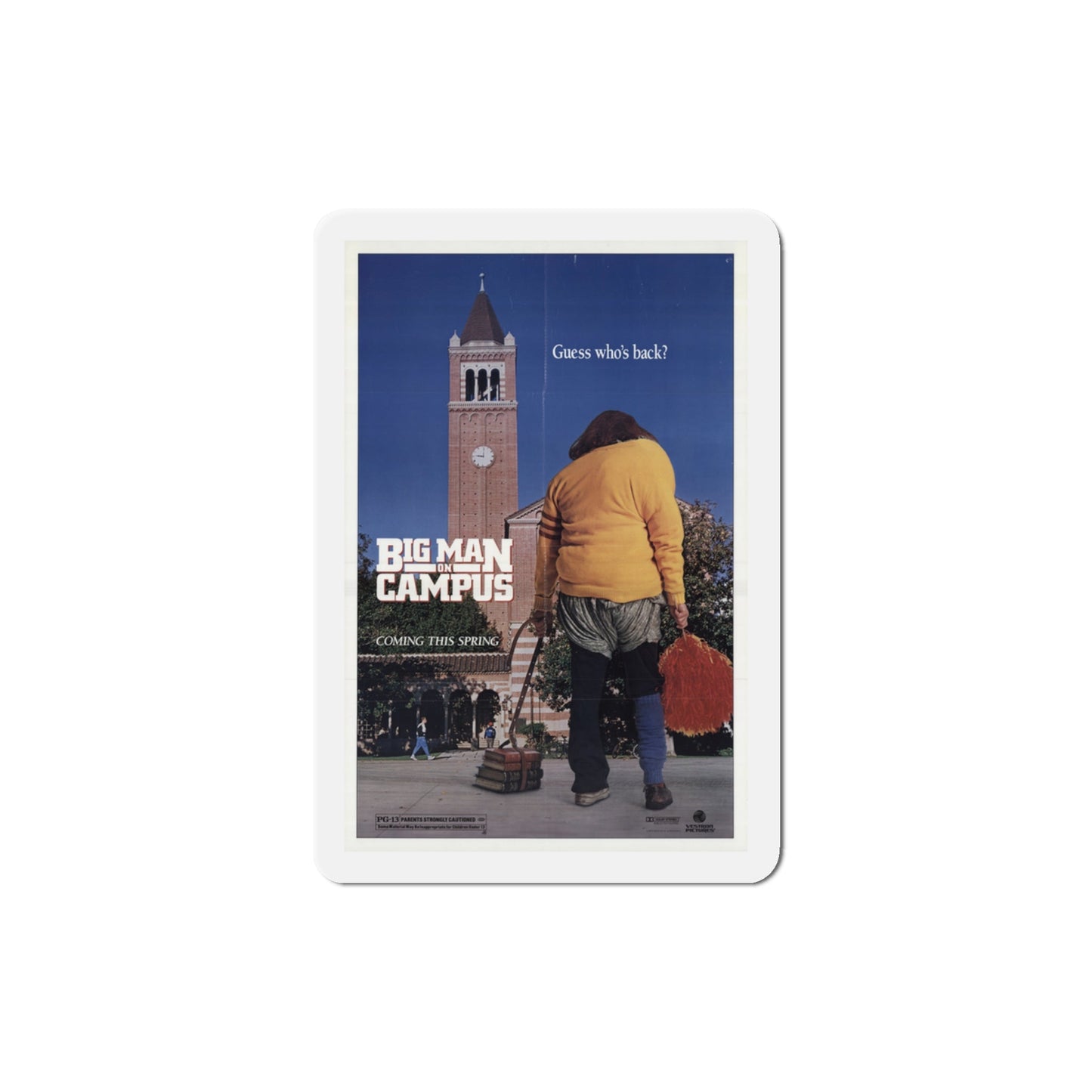 Big Man on Campus 1989 Movie Poster Die-Cut Magnet-3" x 3"-The Sticker Space