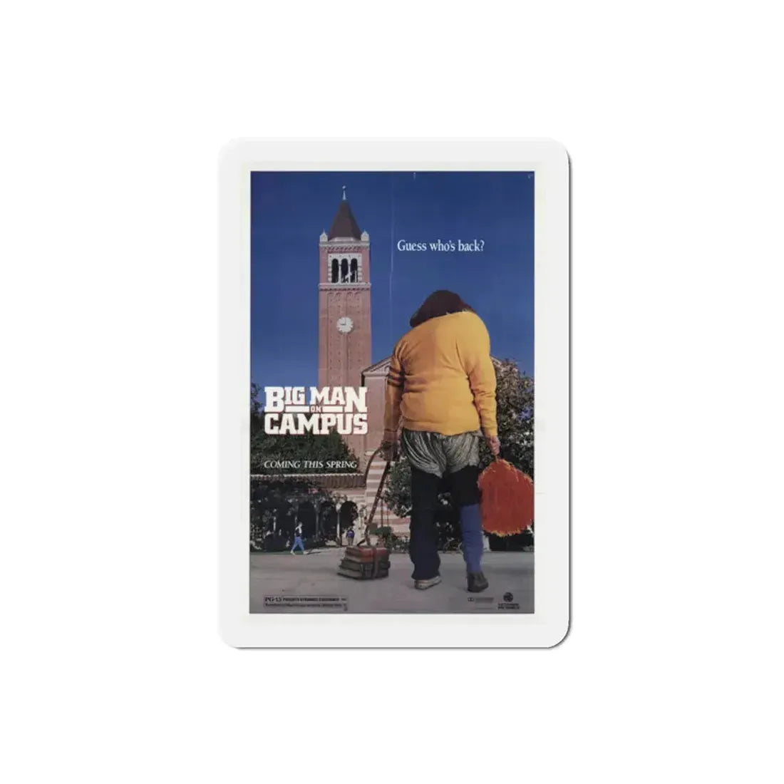 Big Man on Campus 1989 Movie Poster Refrigerator Magnet 2 Inch - The Sticker Space