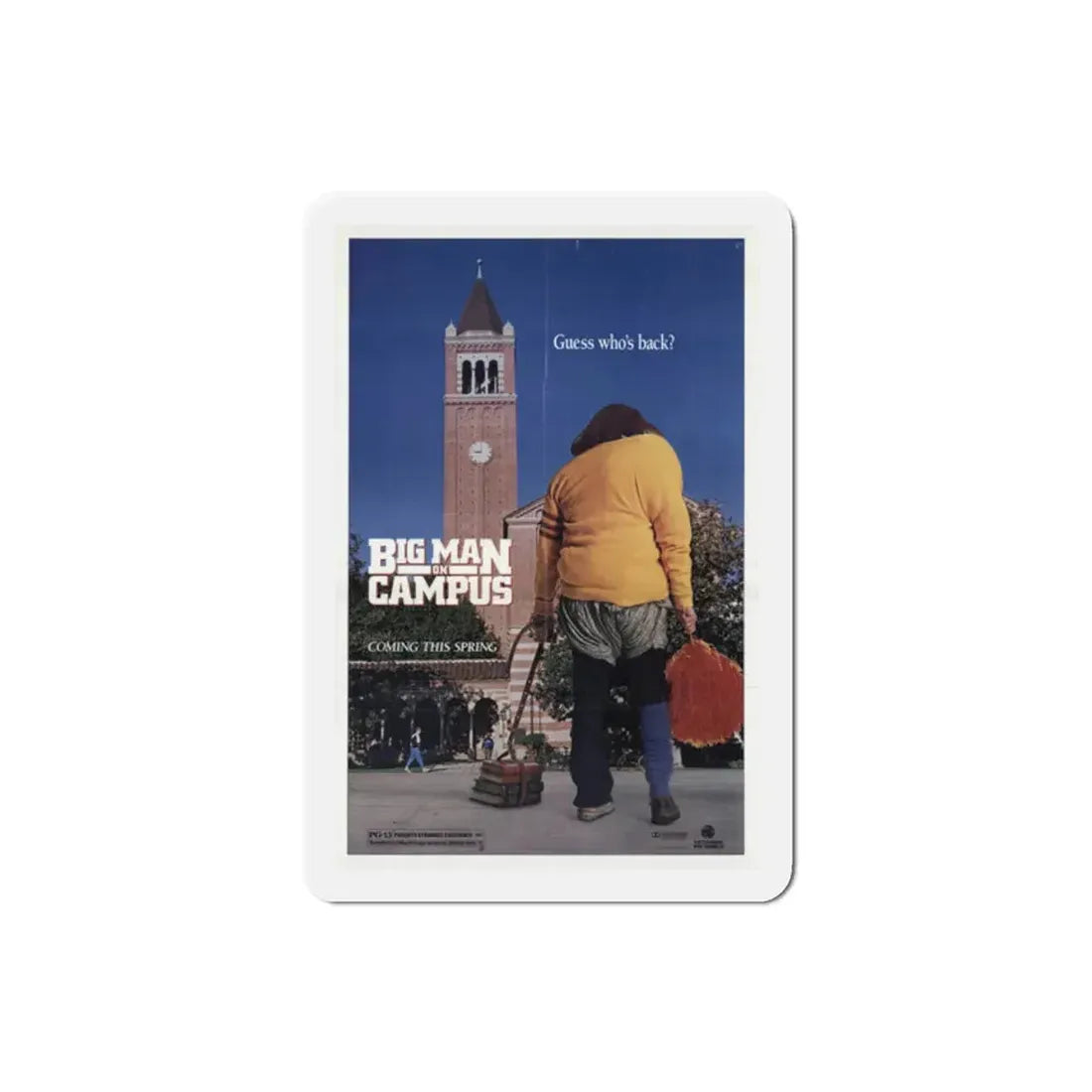 Big Man on Campus 1989 Movie Poster Refrigerator Magnet 2 Inch - The Sticker Space