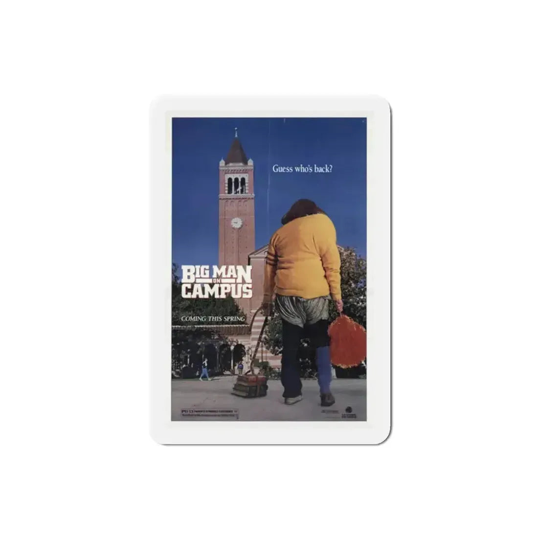 Big Man on Campus 1989 Movie Poster Refrigerator Magnet - The Sticker Space