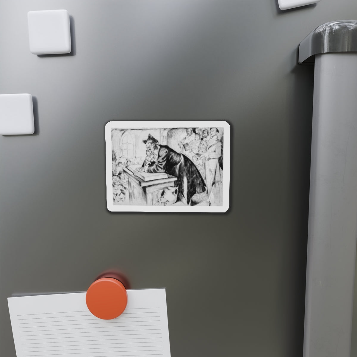 Big Rush (Magazine Illustration) Refrigerator Magnet-The Sticker Space