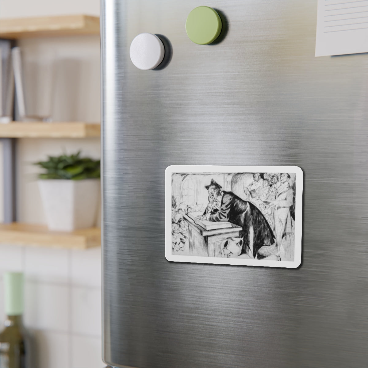 Big Rush (Magazine Illustration) Refrigerator Magnet-The Sticker Space