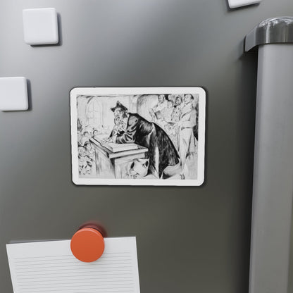 Big Rush (Magazine Illustration) Refrigerator Magnet-The Sticker Space