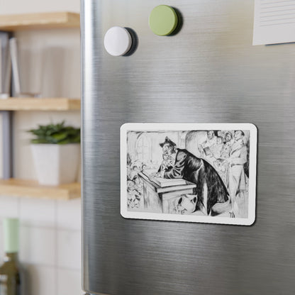 Big Rush (Magazine Illustration) Refrigerator Magnet-The Sticker Space