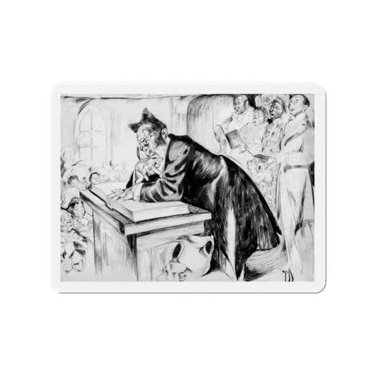 Big Rush (Magazine Illustration) Refrigerator Magnet 2 Inch Die-Cut - The Sticker Space