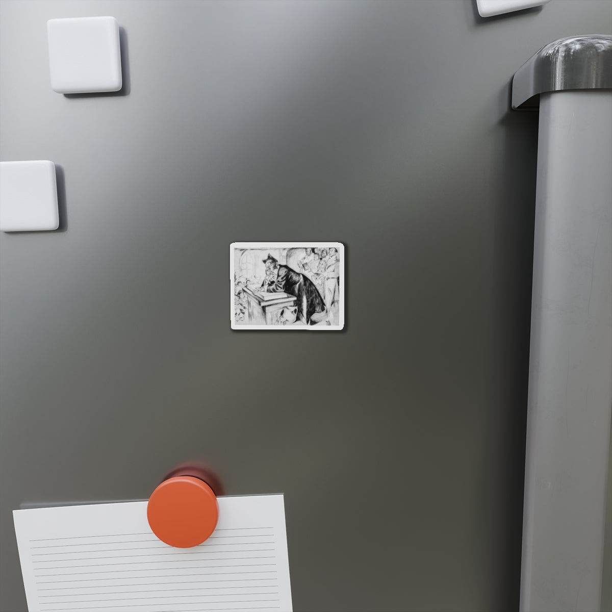 Big Rush (Magazine Illustration) Refrigerator Magnet-The Sticker Space