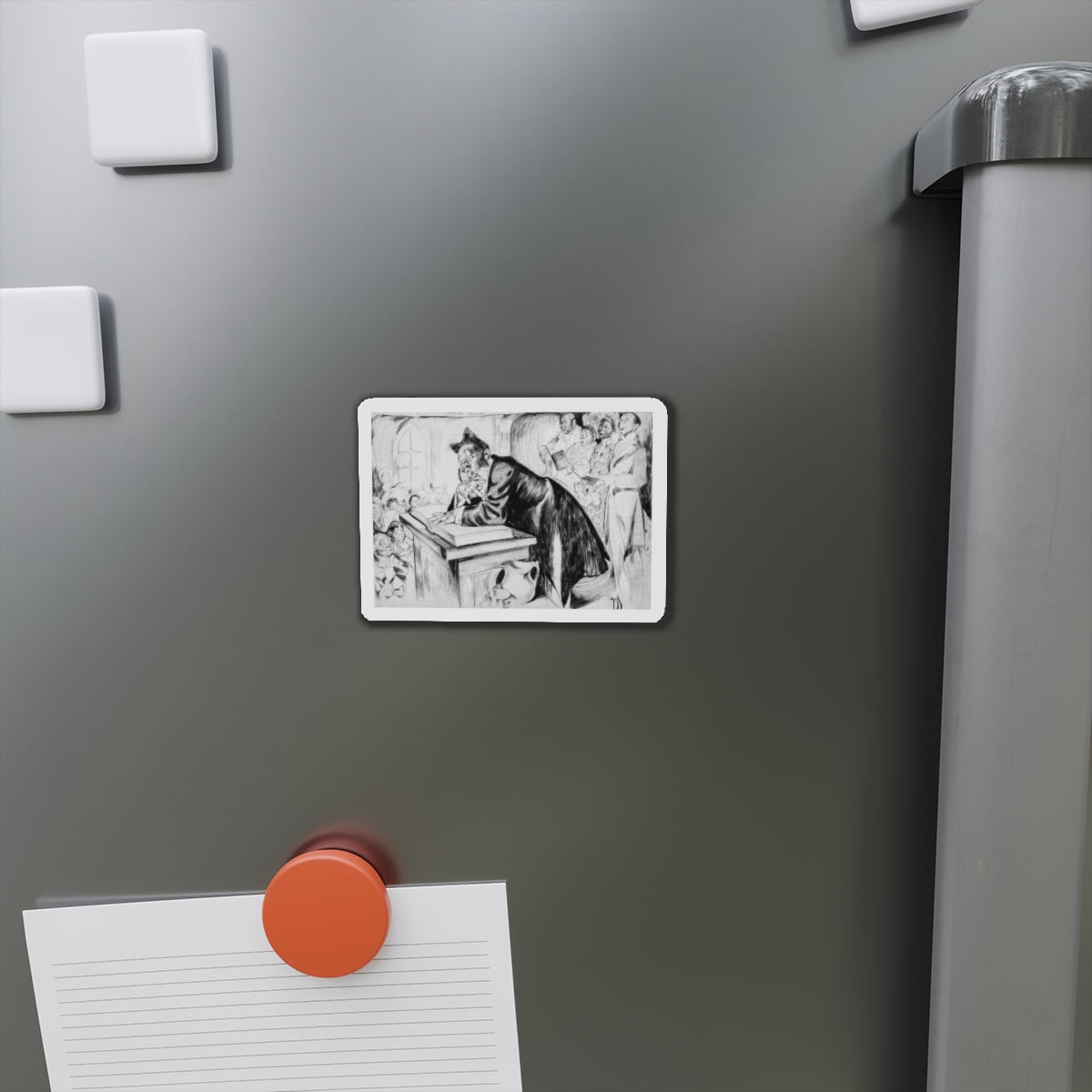 Big Rush (Magazine Illustration) Refrigerator Magnet-The Sticker Space