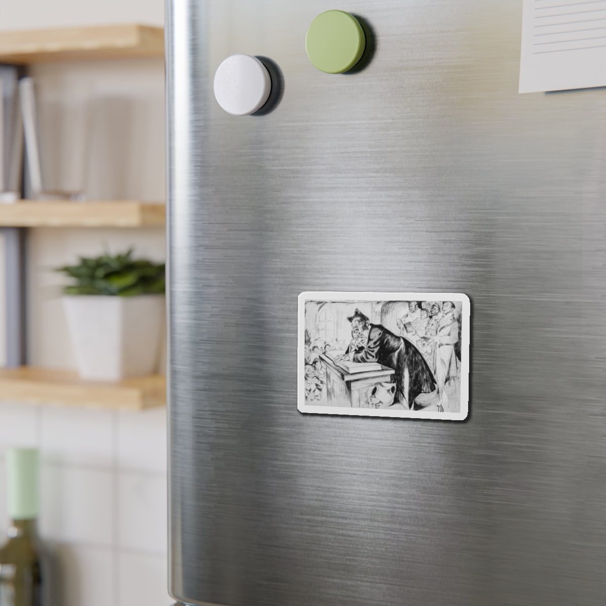 Big Rush (Magazine Illustration) Refrigerator Magnet-The Sticker Space